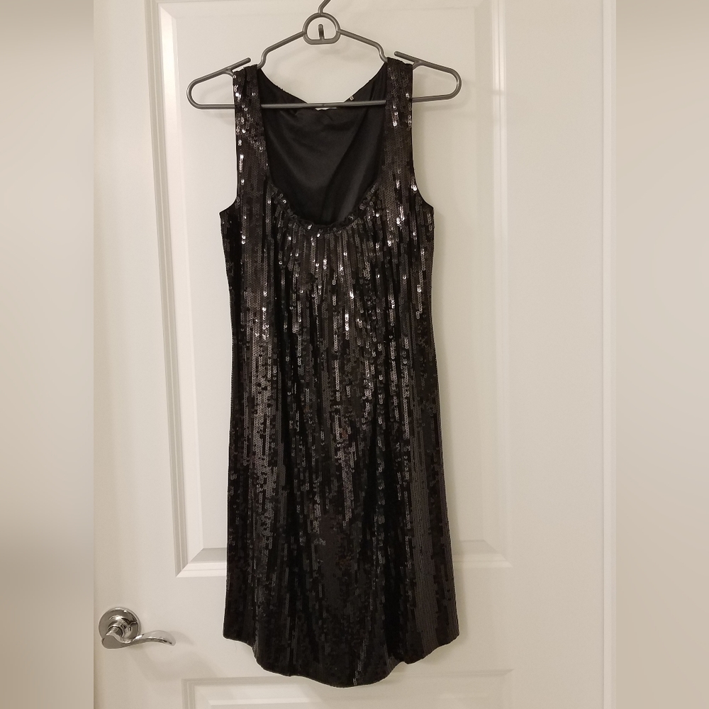 NWT Elie Tahari sleeveless black sequin cocktail dress